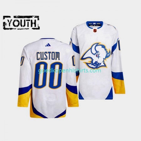 Buffalo Sabres Custom Adidas 2022-2023 Reverse Retro Wit Authentic Shirt - Kinderen